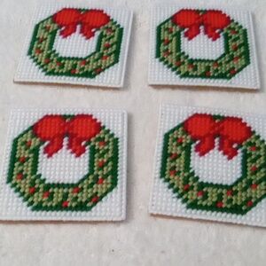 ❤️Christmas wreath coasters